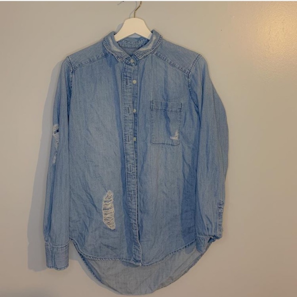 Denim button up